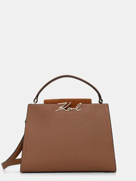 Top Karl Lagerfeld din piele maro