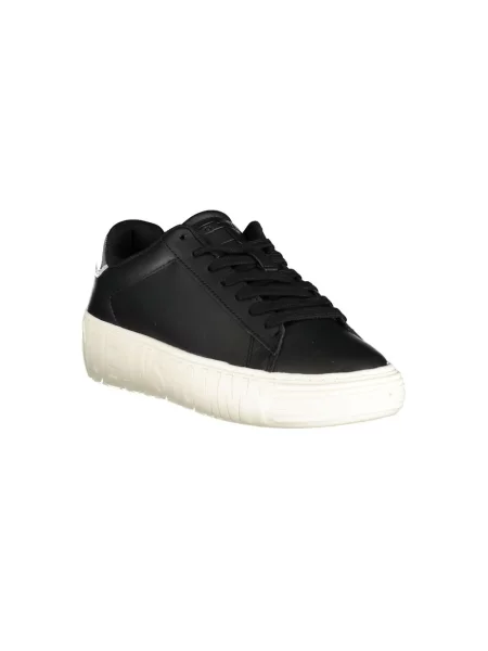 Lniane trampki Tommy Jeans czarne