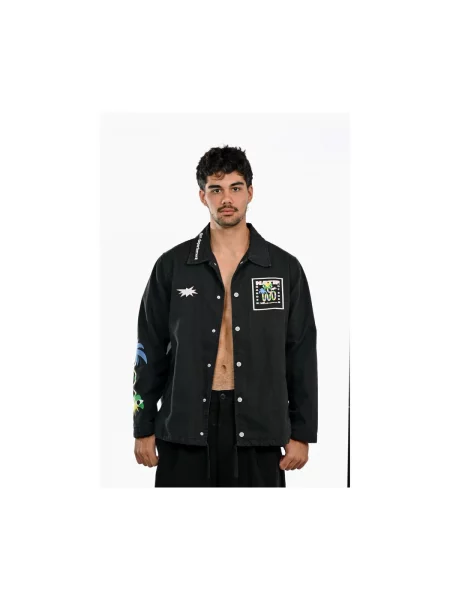 Geacă Natif cu model piele de șarpe negru