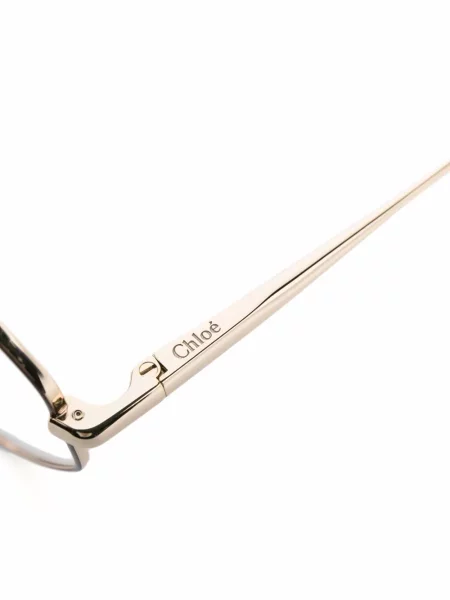 Ochelari de soare Chloé Eyewear cu imprimeu geometric auriu