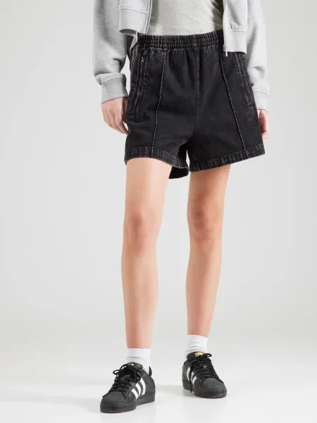 Kratek kratke jeans hlače Adidas črna