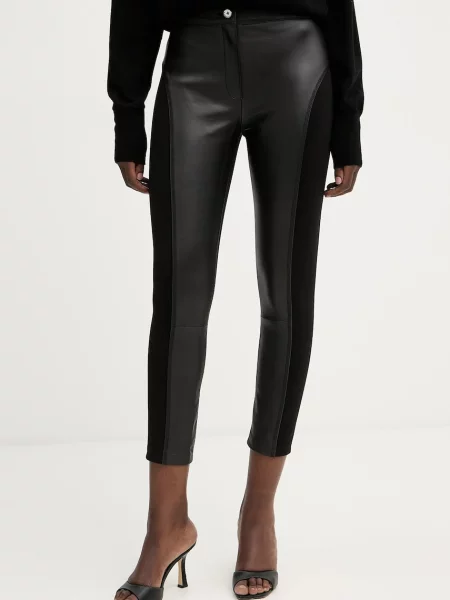 Talia spodnie Pinko z wysoką talią czarne