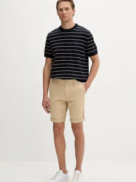 Tommy Jeans kratke hlače z elastanom bež