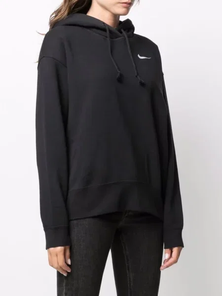 Суичър с качулка Nike бродиран черно