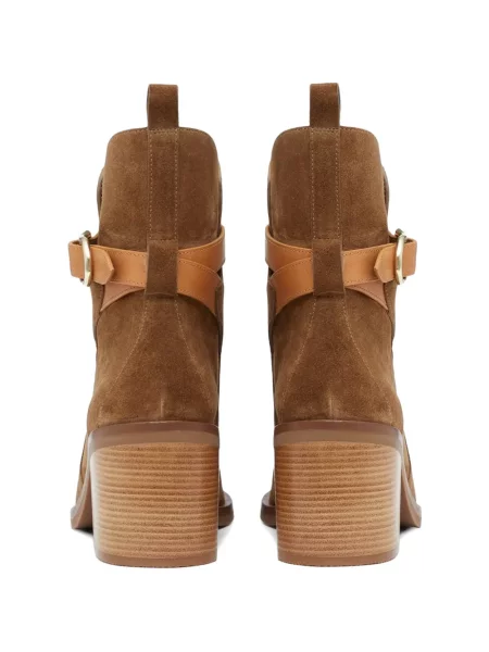 Cizme scurte 3.1 Phillip Lim cu bretele maro