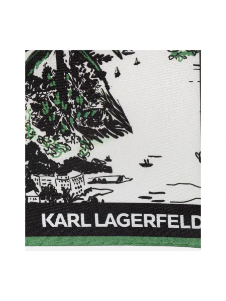 Karl Lagerfeld apaszka jedwabna K/SIGNATURE czarna