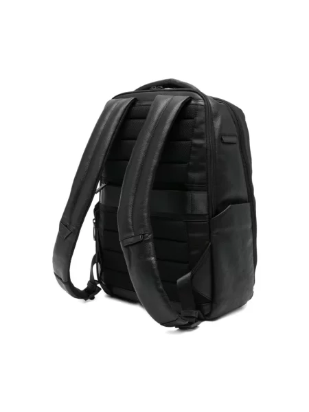 Torba na laptopa Piquadro skórzana czarna