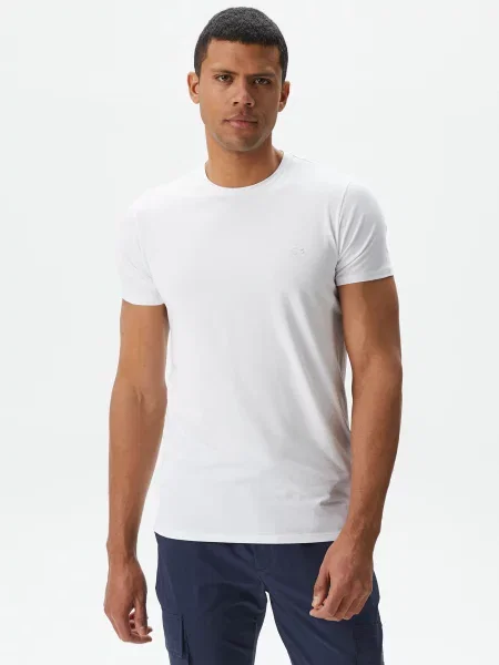 Lacoste Футболка Бавовна/еластан білий