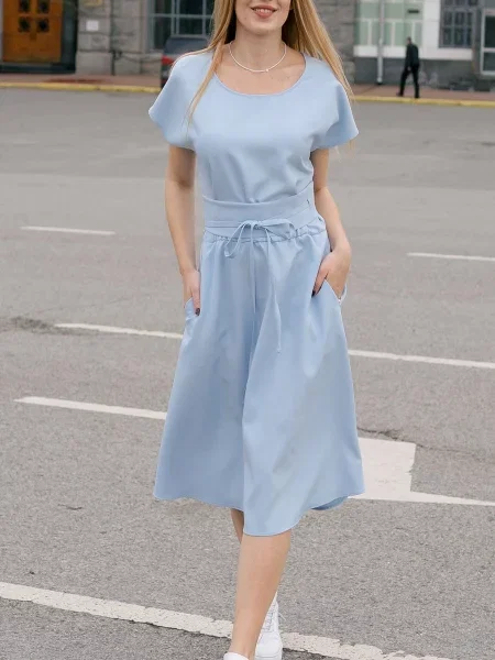 Сукня міді LadyLike блакитний