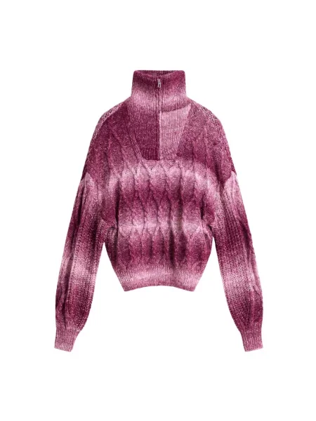 Sweter Desigual wełniany fioletowy