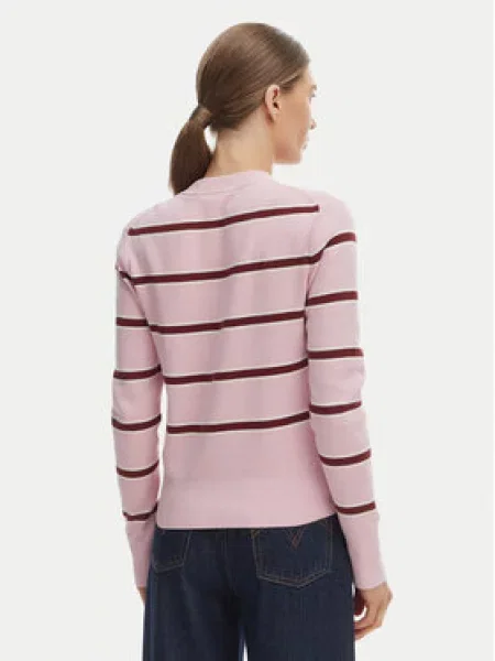 TOMMY HILFIGER Kardigan roza / tamno crvena / bijela ružičasta