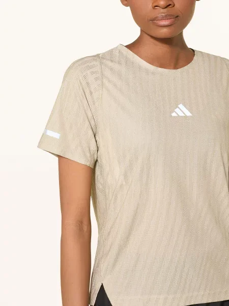 Adidas Běžecké Tričko béžová bílá