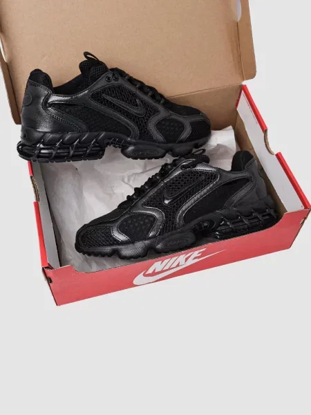 Кожаные повседневные кроссовки Nike Air Zoom черные
