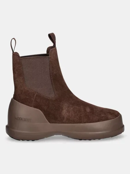 Замшеві чоботи Moon Boot MB LUNA CHELSEA SUEDE коричневий