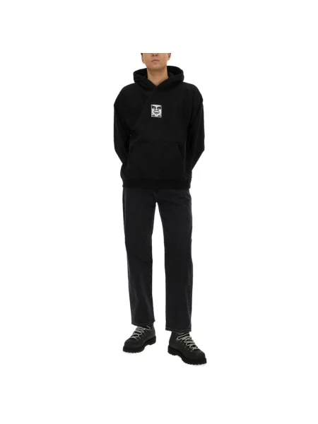 Bluza z kapturem Obey z kapturem czarna