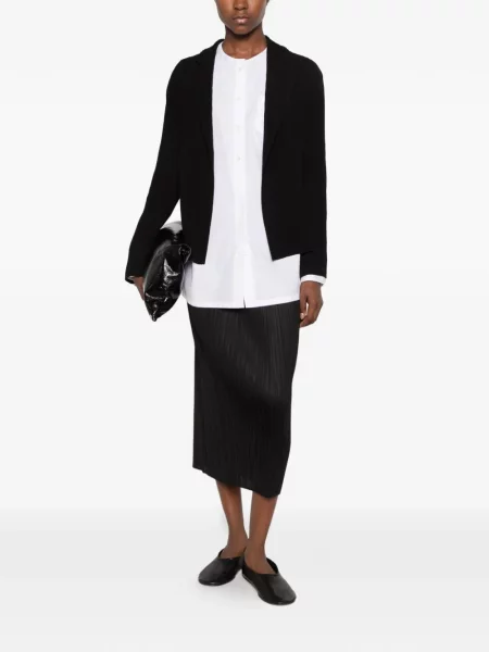 Midi-suknja Pleats Please Issey Miyake crna