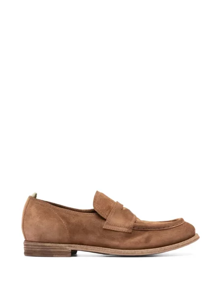 Pantofi loafer Officine Creative din piele de căprioară maro