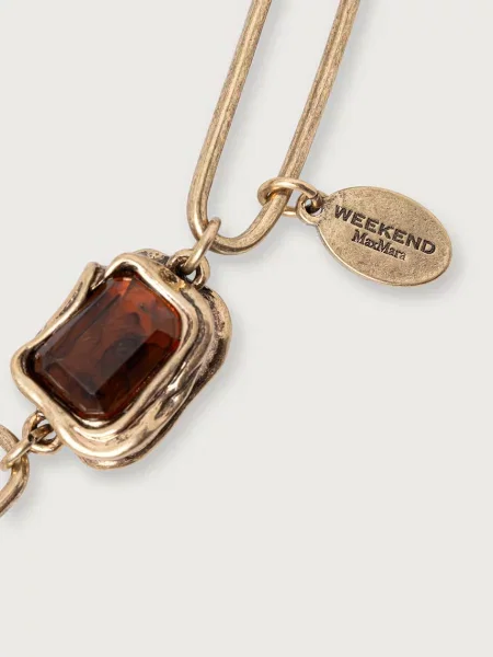 Weekend Max Mara намисто металеве шліфоване скло WKARONCHI