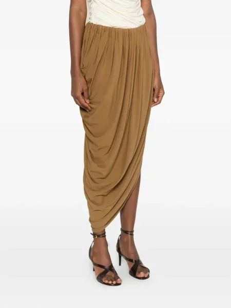 Fustă Esse Studios drapată maro