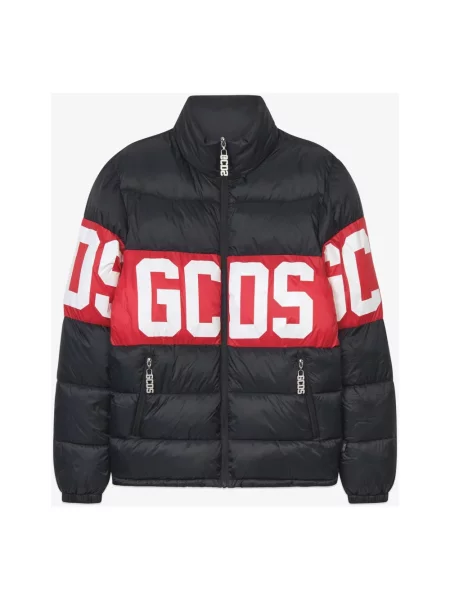 Kurtka puchowa Gcds z logo czarna