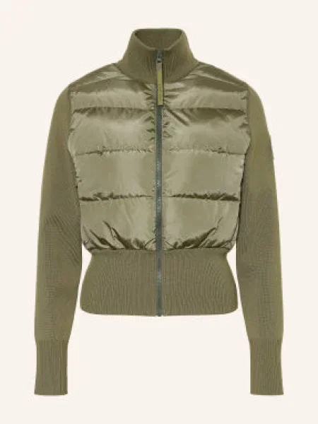 Canada Goose Péřová Bunda Hybridge Z Kombinace Materiálů olivová
