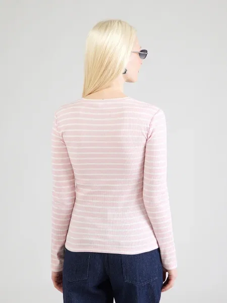 PIECES Tricou PCRUKA roz alb