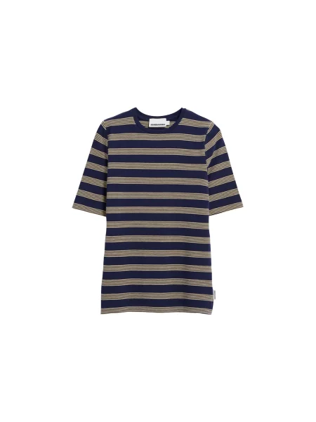 ARMEDANGELS Tricou Jaanisara crem / închis albastru