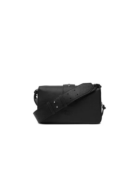 PINKO Torba za na rame Pinko Sac Rabat Love One Slouchy Mini Vite Noir' crna