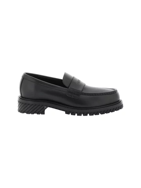 OFF-WHITE De piele pantofi loafer alb