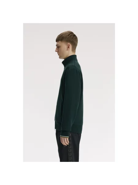 Mikina na zips Fred Perry zelená