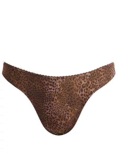 Stringi Fruity Booty w panterkę brązowe