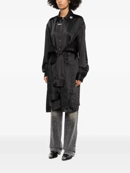 Rochie tip cămașă Maison Mihara Yasuhiro negru