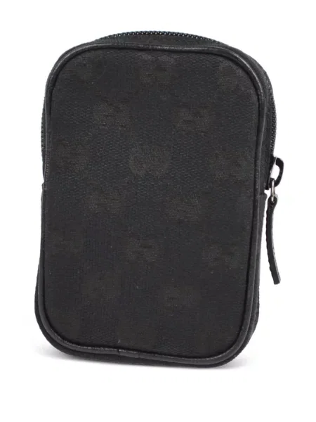 Klasická plátěná mini kabelka Gucci Pre-owned černá