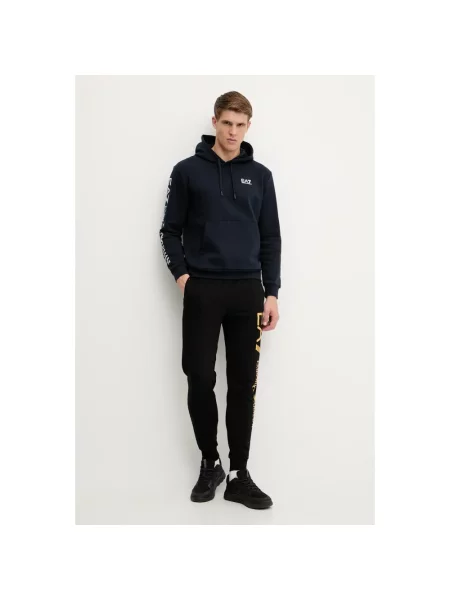 Joggery Emporio Armani Ea7 z logo czarne