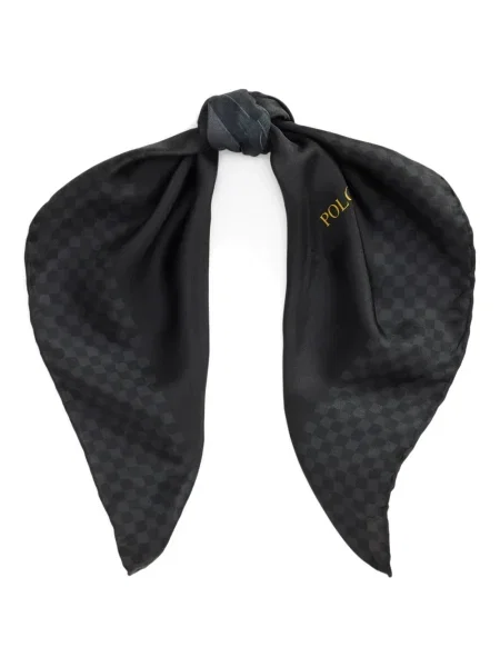 Șapcă Polo Ralph Lauren de mătase cu broderie cu dungi negru