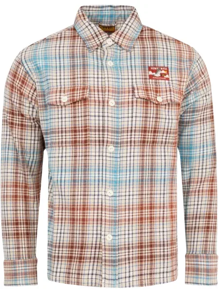 Карирана риза Human Made бяло