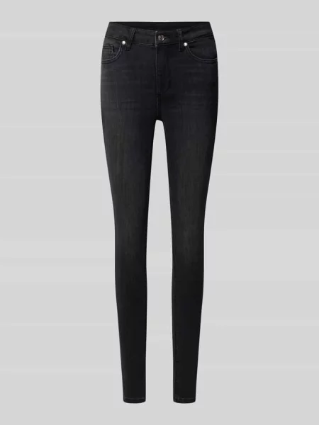 Jeansy o kroju slim fit z mieszanka bawełny model "DIVINE" Liu Jo czarne
