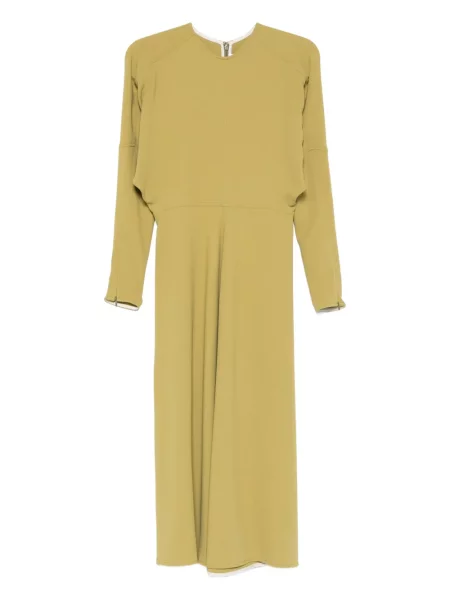 Rochie maxi Victoria Beckham până la genunchi de costum verde