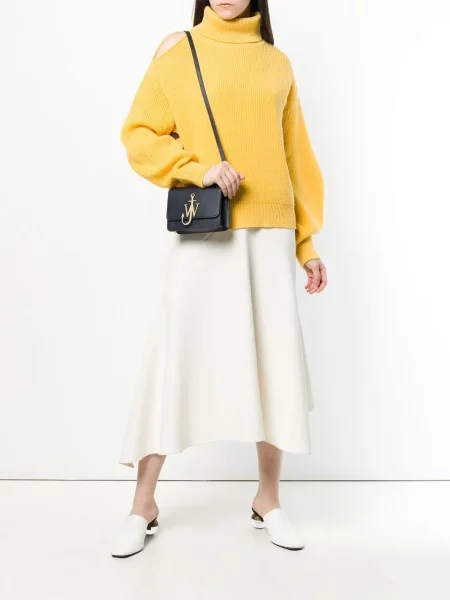 Kabelka Jw Anderson s autogramem modrá