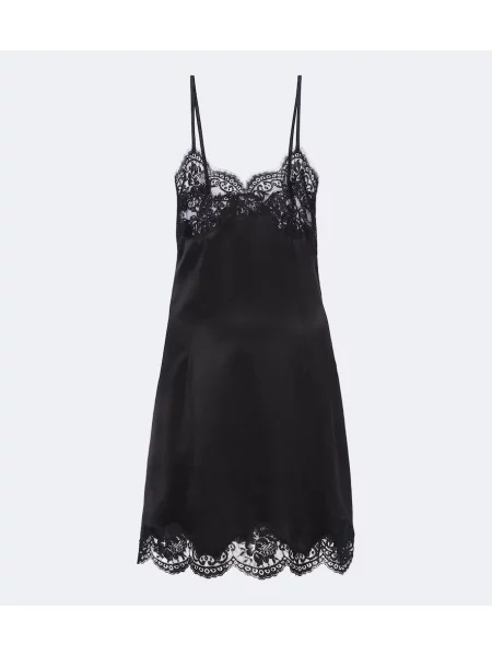 Satynowa sukienka Dolce&gabbana czarna