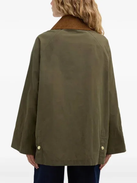 Palton Barbour de catifea cord verde