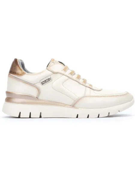 Pantofi cu toc Pikolinos cu strasuri alb