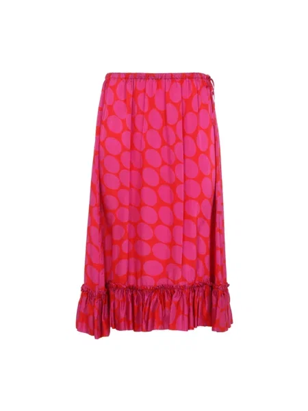 Spódnica midi Dries Van Noten różowa