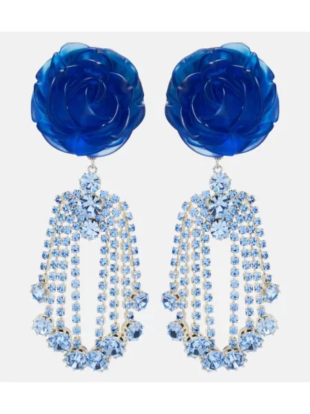 Uhani Magda Butrym s cvetličnim vzorcem modra