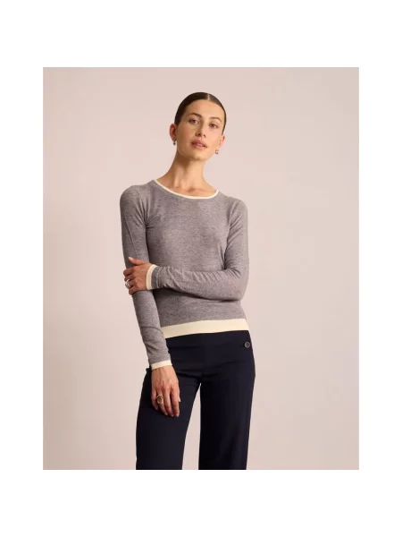 Sweter Ines De La Fressange Paris wełniany szary