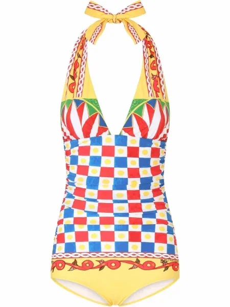 Costum de baie Dolce & Gabbana cu imagine galben