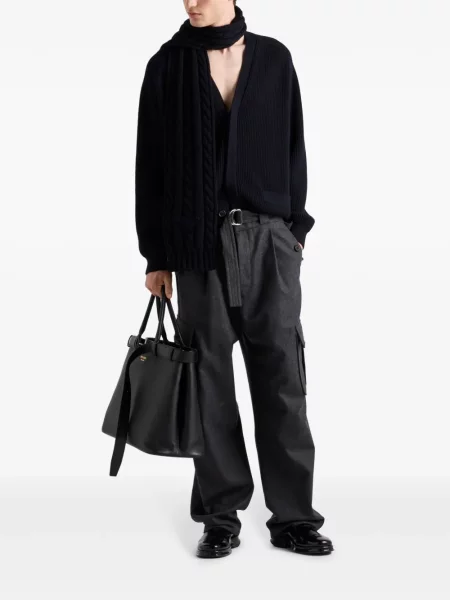 Cardigan Prada cu decolteu în V albastru