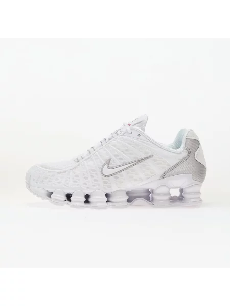 Sneakers Nike Shox TL White/ White-Metallic Silver-Max Orange EUR 45 alb