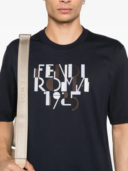 Marškinėliai Fendi mėlyna
