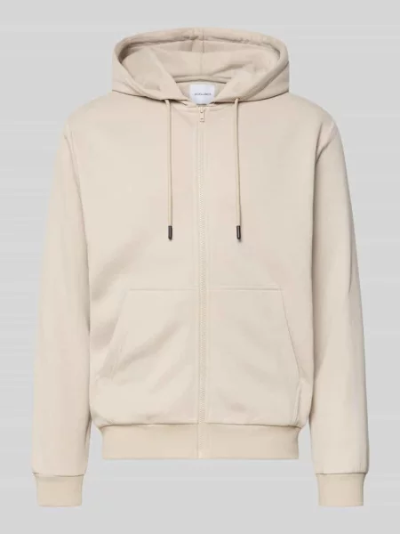 Bluza rozpinana z kapturem model ‘BRADLEY’ Jack & Jones beżowa